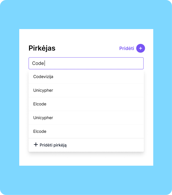 Invoice screen