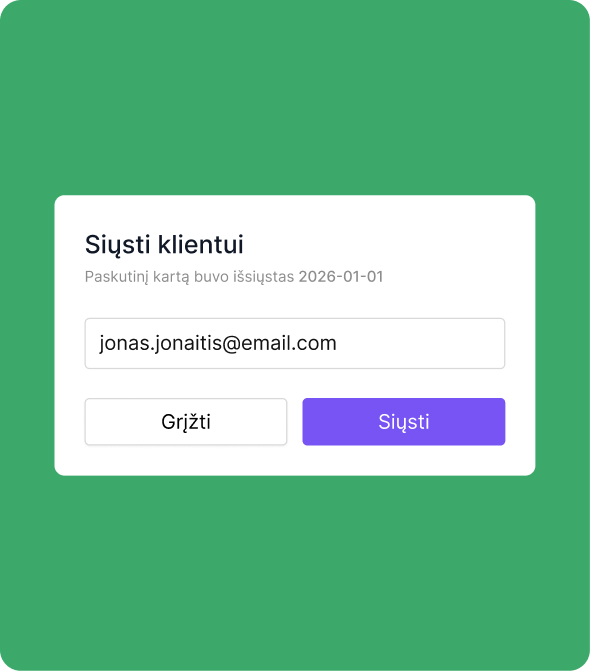 Invoice screen
