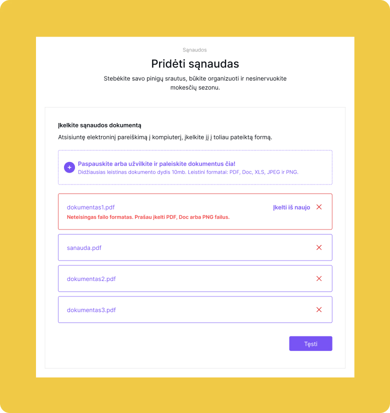 AI expense — add documents